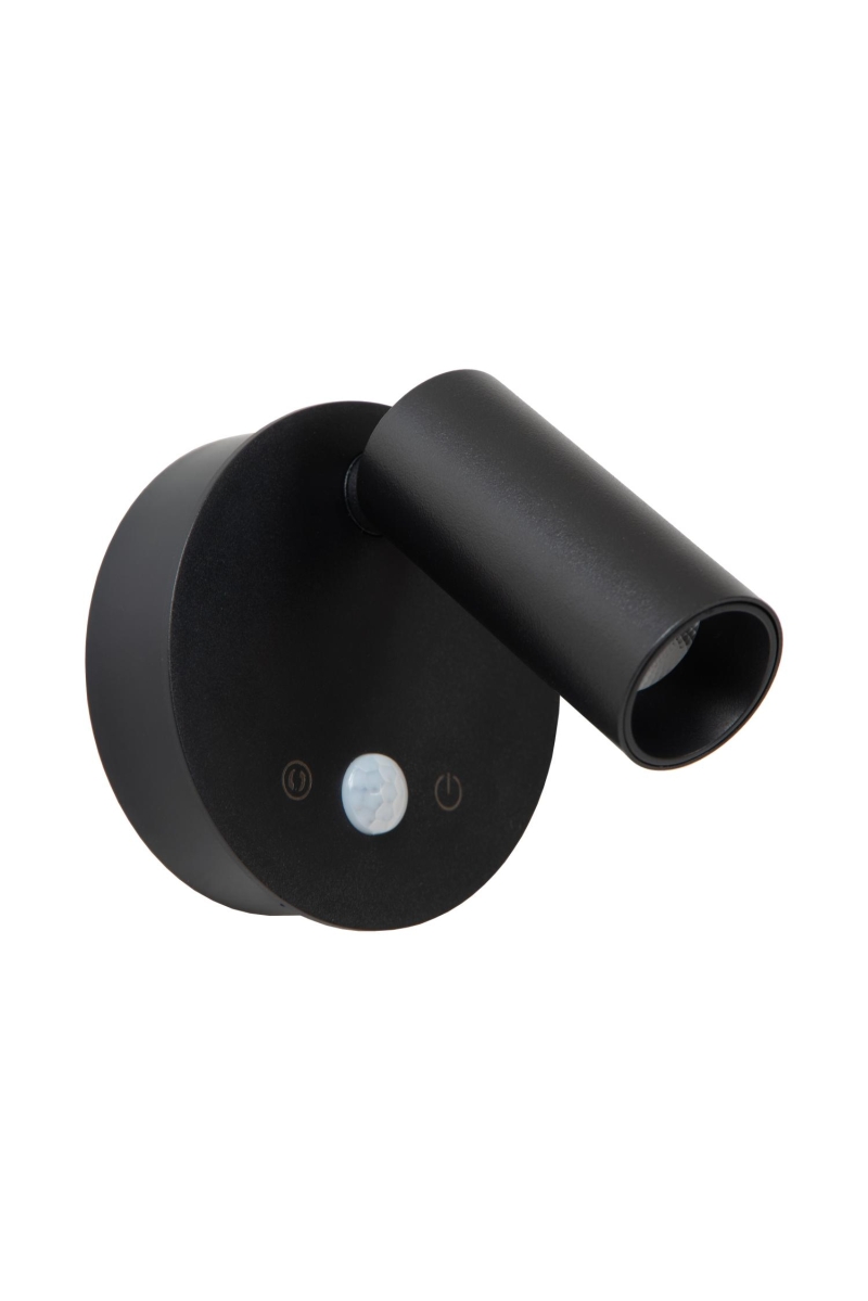 Lucide TONI - Rechargeable Wall spotlight / Wall light - Battery pack - Ø 8,1 cm - LED Dim. - CCT - 1x2W 2700K/4000K - Motion Sensor (deactivatable) - Magnetic - Black